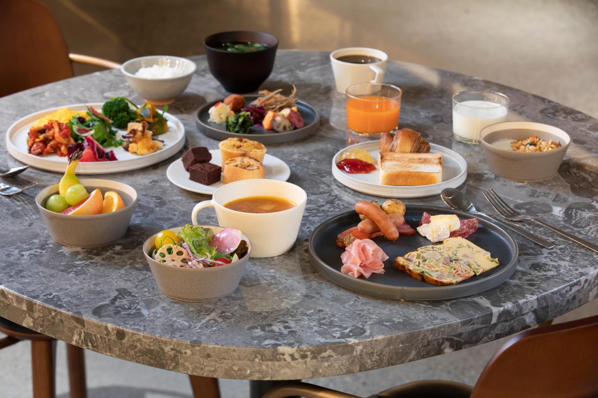 Good Nature Hotel Kyoto Exterior foto A breakfast buffet at a hotel